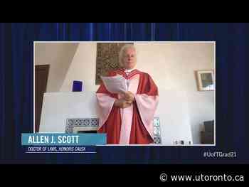 Allen J. Scott, UCLA professor of geography and public policy, receives honorary degree - News@UofT