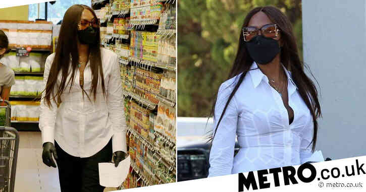 Naomi Campbell stocks up on supplies at supermarket as she’s pictured for first time since welcoming baby girl