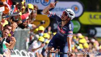 Van der Poel wins stage two of Tour de France