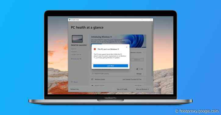 Windows 11 won’t be officially supported by any Intel Mac — here’s why