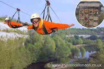 Longest zipwire opens today at Dartford's Bluewater