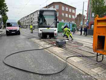 Verstoring tramverkeer in Hoboken door ontspoorde tram opgel... (Hoboken) - Gazet van Antwerpen
