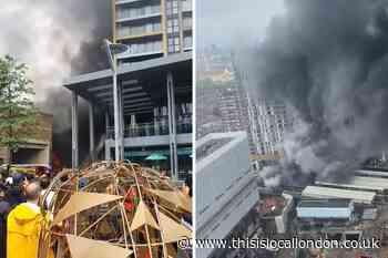 Footage from Elephant and Castle shows extent of major fire