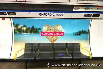 Love Island designs replace iconic Tube roundels at weekend