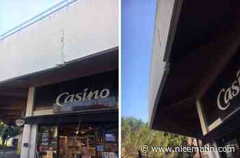 Le camion rate sa manœuvre et heurte un supermarché à Valbonne