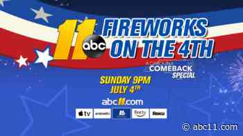 LIST: Where to see July 4th fireworks near Raleigh, Durham and Fayetteville