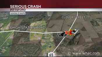 MCSO: Man seriously injured in motorcycle crash in Pittsford