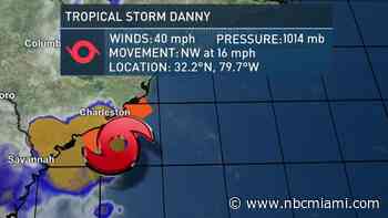Tropical Storm Danny Makes South Carolina Coastal Landfall