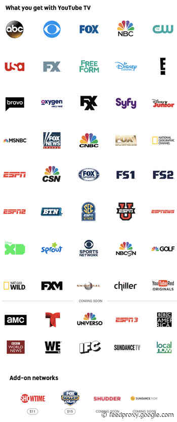 YouTube TV offers 4K streaming, offline downloads for extra $19.99/month