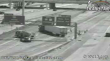 Houston traffic: 18-wheeler crash ties up NB US-59/I-69 near 288 - KTRK-TV