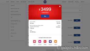 Jio Rs. 3,499 Annual Prepaid Plan With 3GB Data Per Day Launched