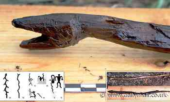 Stone age wooden snake 'staff' found in Finland
