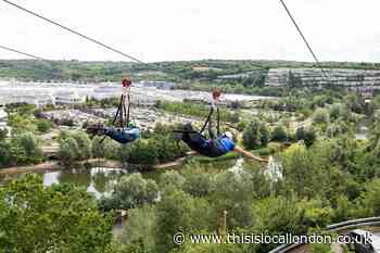 Watch 'longest and fastest' zip wire in action at Bluewater