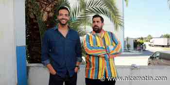 Dans les Studios de la Victorine à Nice, Tarek Boudali et Artus tournent "Le Menteur" d'Olivier Baroux