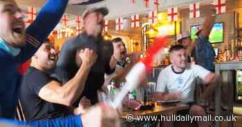 England fans in Hull celebrate huge Euros win against Germany