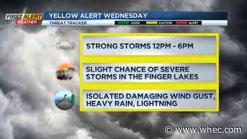 Yellow Alert: Strong to severe storms Wednesday