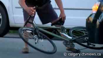 Cyclist appears to escape unscathed in Tuesday collision