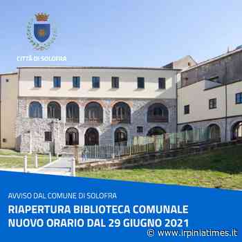 Solofra, riapertura dell'attività della Biblioteca Renato Serra: info e orari - https://www.irpiniatimes.it