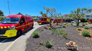 Un camion se renverse à Biot, deux blessés légers