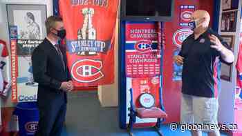Saskatoon fan club cheering on the Montreal Canadiens
