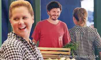 Amy Schumer giggles away with Michael Cera while on set of her new comedy Life And Beth