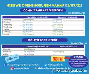 Politie GERAARDSBERGEN/LIERDE start met 'Onthaal op afspraak'! - Editiepajot