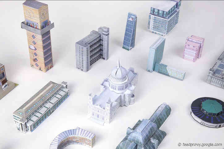 Cardboard models of London buildings