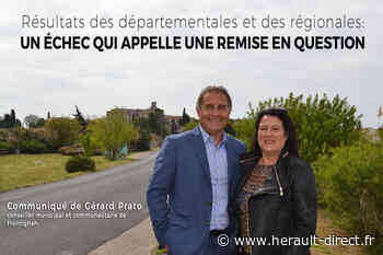 Frontignan - Réaction de Gérard Prato aux résultats de l'élection départementale du 27 juin 2021. - HERAULT direct