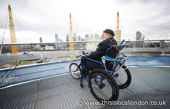 100-year-old climbs Greenwich's O2 Arena on birthday
