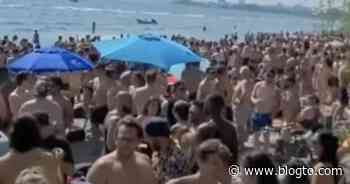 Massive crowds gather at Hanlan's Point for beach party in Toronto - blogTO