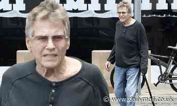 Ryan O'Neal runs errands with the assistance of a cane... after paying tribute to Farrah Fawcett