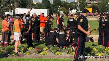 1 arrested after Queen Victoria statue toppled at Manitoba Legislature