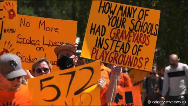 'We just want change': Lethbridge flooded with orange on a Canada Day like no other