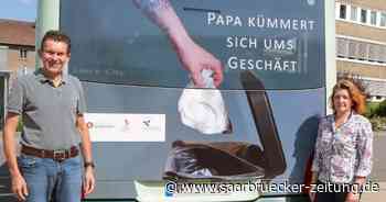 Werbung mit Windel in Neunkirchen - "Papa macht das Geschäft" - Saarbrücker Zeitung