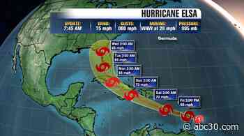 Elsa becomes 1st hurricane of 2021 Atlantic season