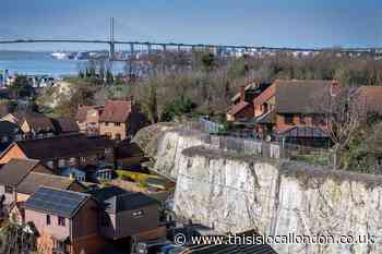 Greenhithe homes at risk from eroding cliff rescued