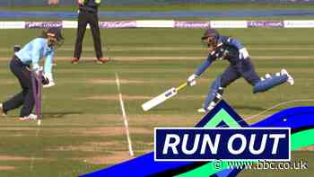 England Women v India Women: Dunkley mis-field leads to Raj run out