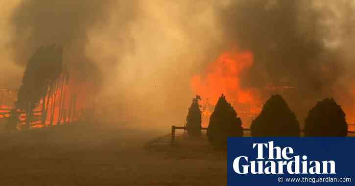 Canada heatwave: resident films escape from wildfire as flames engulf Lytton village – video