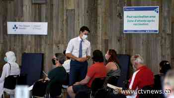 A double-dosed Trudeau says Canada set to fully vaccinate all eligible by the end of summer