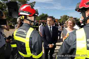 Dans le Var, les pompiers sont prêts à affronter les éventuels incendies sous l'œil de Gérald Darmanin et Barbara Pompili