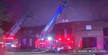 Two-alarm fire tears through Riverside factory Friday evening