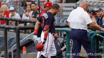 Nationals slugger Kyle Schwarber set for MRI after injuring hamstring