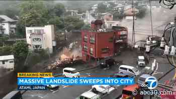 At least 19 missing after massive mudslide sweeps into Japan's Atami city