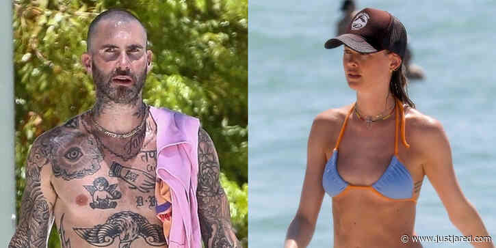 Adam Levine & Behati Prinsloo Bare Their Hot Bodies During a Sunny Saturday in Miami