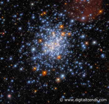 Hubble captures a star cluster in hues of red, white, and blue