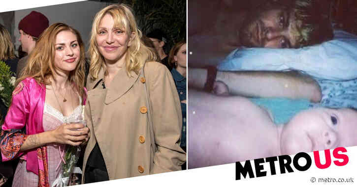 Courtney Love shares unseen photo of late Kurt Cobain gazing at their daughter Frances Bean