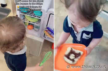 Mum lets 17-month-old son make his own food to ‘teach him independence’ & he even has his own replica kit... - The Sun