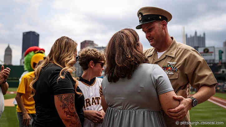 Naval Officer Returns Home, Surprises Family At Pirates Game On Fourth Of July