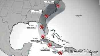 Elsa weakens and slows, but a tropical storm watch is in effect for parts of Florida