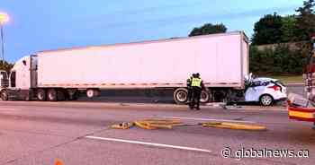 26-year-old man dead after crash on Highway 401 in Toronto - Globalnews.ca